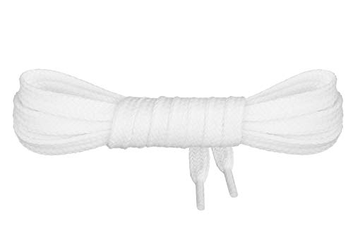Mount Swiss Luxury Schnürsenkel flach ø 7 mm I 1 Paar reißfeste Premium Schuhbänder aus 100% Baumwolle ideal für Sneaker Sportschuhe Lederschuhe Freizeitschuhe Farbe: White, Länge: 100cm Mount Swiss Luxury Schnürsenkel flach ø 7 mm I 1 Paar reißfeste Premium Schuhbänder aus 100% Baumwolle ideal für Sneaker Sportschuhe Lederschuhe Freizeitschuhe Farbe: White, Länge: 100cm von Mount Swiss