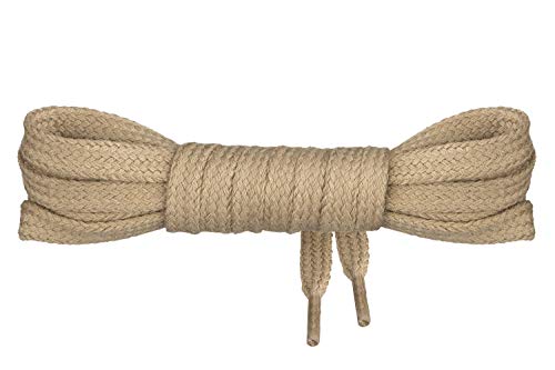 Mount Swiss Luxury Schnürsenkel flach ø 7 mm I 1 Paar reißfeste Premium Schuhbänder aus 100% Baumwolle ideal für Sneaker Sportschuhe Lederschuhe Freizeitschuhe Farbe: beige, Länge: 150cm Mount Swiss Luxury Schnürsenkel flach ø 7 mm I 1 Paar reißfeste Premium Schuhbänder aus 100% Baumwolle ideal für Sneaker Sportschuhe Lederschuhe Freizeitschuhe Farbe: beige, Länge: 150cm von Mount Swiss
