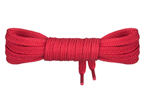 Mount Swiss Luxury Schnürsenkel flach ø 7 mm I 1 Paar reißfeste Premium Schuhbänder aus 100% Baumwolle ideal für Sneaker Sportschuhe Lederschuhe Freizeitschuhe Farbe: red, Länge: 90cm Mount Swiss Luxury Schnürsenkel flach ø 7 mm I 1 Paar reißfeste Premium Schuhbänder aus 100% Baumwolle ideal für Sneaker Sportschuhe Lederschuhe Freizeitschuhe Farbe: red, Länge: 90cm von Mount Swiss