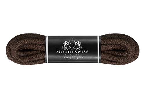 Mount Swiss Luxury Schnürsenkel rund ø 3-4 mm I 1 Paar reißfeste Premium Schuhbänder aus 100% Baumwolle ideal für Sneaker Sportschuhe Freizeitschuhe Lederschuhe Farbe: Chocolate, Länge 120cm Mount Swiss Luxury Schnürsenkel rund ø 3-4 mm I 1 Paar reißfeste Premium Schuhbänder aus 100% Baumwolle ideal für Sneaker Sportschuhe Freizeitschuhe Lederschuhe Farbe: Chocolate, Länge 120cm von Mount Swiss