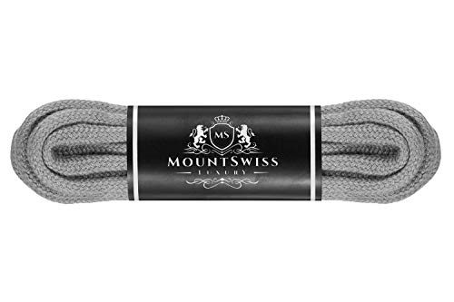 Mount Swiss Luxury Schnürsenkel rund ø 3-4 mm I 1 Paar reißfeste Premium Schuhbänder aus 100% Baumwolle ideal für Sneaker Sportschuhe Freizeitschuhe Lederschuhe Farbe: Grey, Länge 60cm Mount Swiss Luxury Schnürsenkel rund ø 3-4 mm I 1 Paar reißfeste Premium Schuhbänder aus 100% Baumwolle ideal für Sneaker Sportschuhe Freizeitschuhe Lederschuhe Farbe: Grey, Länge 60cm von Mount Swiss