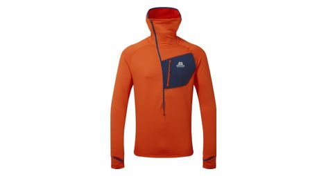 mountain equipment eclipse hooded zip fleece t orange von Mountain Equipment