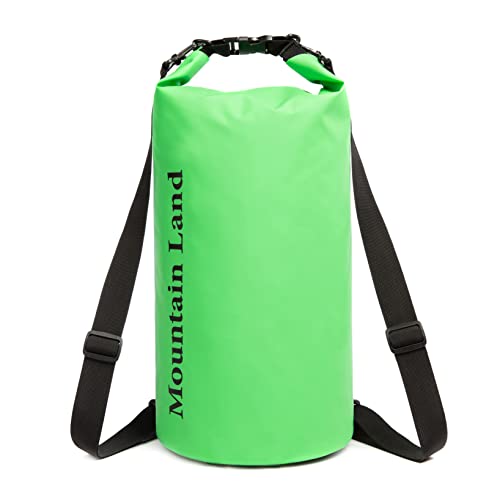 Mountain Land Dry Bag wasserdichte Tasche 30L Wasserdicht Packsack mit Innentasche mit Reißverschluss für Kajak Boot Angeln Rafting Schwimmen Wassersport Treiben 30L Green von Mountain Land