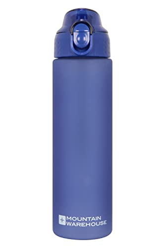 Mountain Warehouse BPA-freie Trinkflasche mit Druck-Deckel - 700 ml sichere Trinkflasche, auslaufsicherer Deckel, widerverwendbar, Bissventil, leicht - für Sport, Schule Kobalt Einheitsgröße von Mountain Warehouse