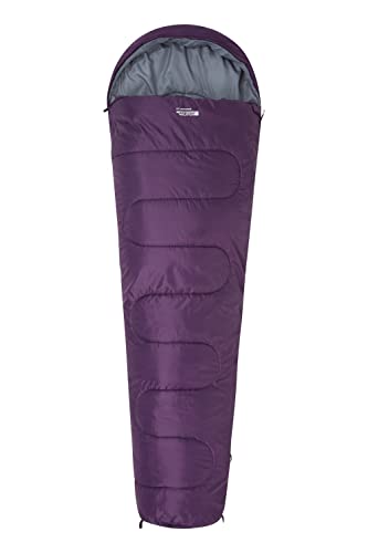 Mountain Warehouse Basecamp 250 Schlafsack - Mumienschlafsack, für Erwachsene und Kinder, Hohlfaserisolierung - Für Rucksackreisen bei jedem Wetter, Festivals, Reisen Dunkellila Einheitsgröße Mountain Warehouse Basecamp 250 Schlafsack - Mumienschlafsack, für Erwachsene und Kinder, Hohlfaserisolierung - Für Rucksackreisen bei jedem Wetter, Festivals, Reisen Dunkellila Einheitsgröße von Mountain Warehouse