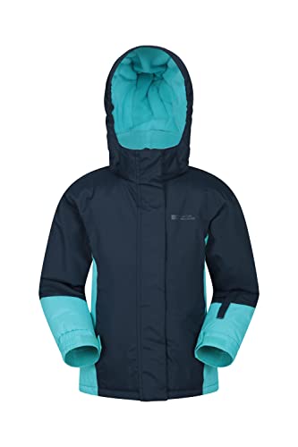 Mountain Warehouse Honey Skijacke für Kinder - Schneedicht, Kinderjacke mit Fleecefutter, Schneerock, Winterjacke- Hält Kinder warm Marineblau 9-10 Jahre von Mountain Warehouse