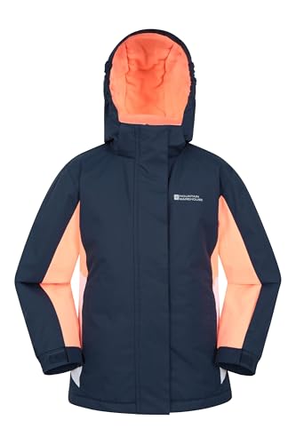 Mountain Warehouse Honey Skijacke für Kinder - Schneedicht, Kinderjacke mit Fleecefutter, Schneerock, Winterjacke- Hält Kinder warm Schwarze Iris-Marinenblau 3-4 Jahre Mountain Warehouse Honey Skijacke für Kinder - Schneedicht, Kinderjacke mit Fleecefutter, Schneerock, Winterjacke- Hält Kinder warm Schwarze Iris-Marinenblau 3-4 Jahre von Mountain Warehouse
