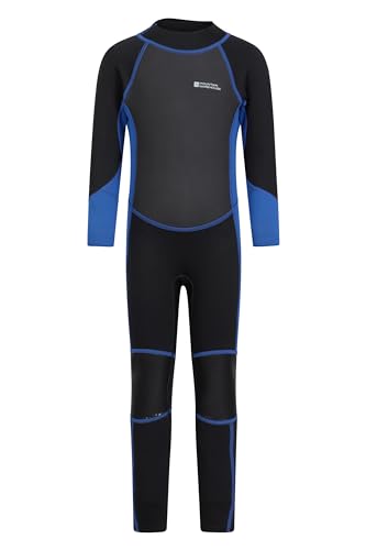 Mountain Warehouse Kinder-Neoprenanzug - 2,5mm, Kinder-Schwimmanzug mit LSF 50+, Wetsuit aus Neopren für Jungen und Mädchen, Flatlock-Nähte & Easy Glide Zip - Schwimmen Kohle 11-12 Jahre von Mountain Warehouse