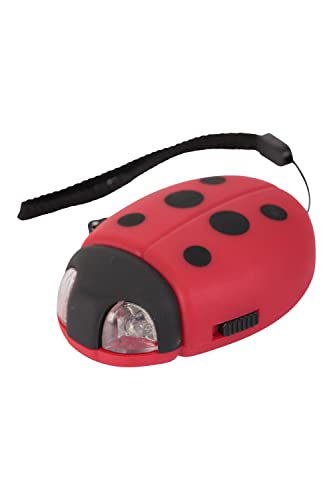 Mountain Warehouse Ladybird Dynamo Taschenlampe – Eingebaute LED, Handgelenkschlaufe, Taschenlampe zum Laufen – Ideal für Zuhause, Draußen, Notfall, Camping, Wandern Rot Einheitsgröße von Mountain Warehouse