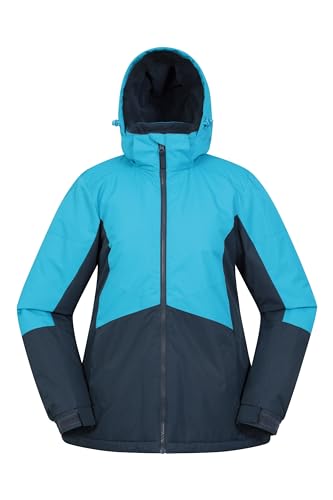 Mountain Warehouse Moon Damen-Skijacke - Schneedicht, Mikrofaser-Isolierung, Winddichte Winterjacke, warm, verstellbare Kapuze - Ski-Bekleidung für den Snowboard-Urlaub Türkis 46 von Mountain Warehouse