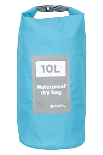 Mountain Warehouse Seesack-Rucksack - 10-Liter-Drybag, wasserdicht, leicht, mit Rollverschluss - ideal zum Baden, Campen, Wandern, Angeln, den Strand Intensiv Blau Einheitsgröße von Mountain Warehouse