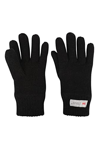 Mountain Warehouse Thinsulate Thermo-Strickhandschuhe für Kinder, Für Winter Schwarz Medium/Large von Mountain Warehouse