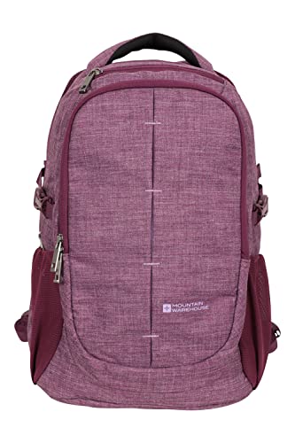 Mountain Warehouse Vic Laptop-Tasche - 30 Liter - Strapazierfähiger Tagesrucksack, Laptop-Fach, Innenfächer, Schlüsselclip - Für ganzjähriges Reisen, Camping, Herbst Violett Frauenpassform von Mountain Warehouse