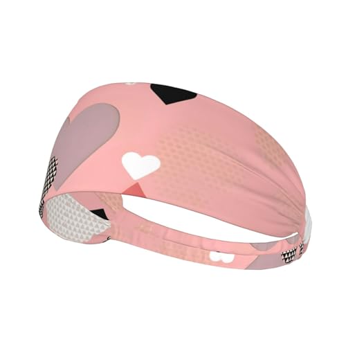 Abstrakte Liebesdiagramm Workout-Stirnbänder für Frauen – athletische Sport-Stirnbänder – rutschfeste, elastische Sport-Stirnbänder von Mouxiugei