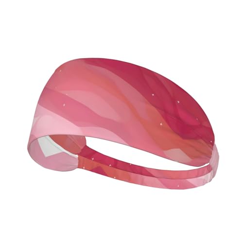 Rosa Farbverlaufs-Stirnbänder für Damen – athletische Sport-Stirnbänder – rutschfeste, elastische Sport-Stirnbänder von Mouxiugei