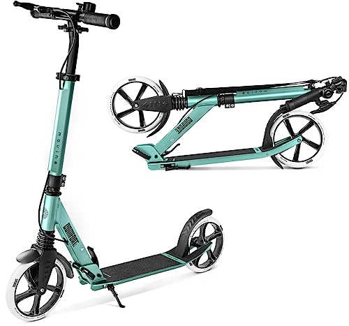 Movino Comfort+ City Scooter | Handbremse | Klappbar und Höhenverstellbar | Aluminium Roller mit Stoßdämpfer Breite Räder Cooles Design XXL-Reifen | Roller für Kinder & Erwachsene Tretroller 4,3 kg Movino Comfort+ City Scooter | Handbremse | Klappbar und Höhenverstellbar | Aluminium Roller mit Stoßdämpfer Breite Räder Cooles Design XXL-Reifen | Roller für Kinder & Erwachsene Tretroller 4,3 kg von Movino