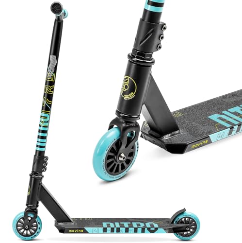 Movino Nitro Stunt Scooter Roller Professioneller Freestyle Trick Scooter für Jugendliche & Erwachsene ABEC9 Kickscooter mit 100mm Rad 6061 Aluminium-Deck Tragfähigkeit: 100 kg Movino Nitro Stunt Scooter Roller Professioneller Freestyle Trick Scooter für Jugendliche & Erwachsene ABEC9 Kickscooter mit 100mm Rad 6061 Aluminium-Deck Tragfähigkeit: 100 kg von Movino