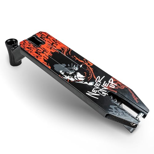 Movino Stunt Scooter Deck 46 x 12 cm Aluminium Leicht 100 kg Belastbar Flex Fender Bremse Peg Cut Signature Tomek Movino Stunt Scooter Deck 46 x 12 cm Aluminium Leicht 100 kg Belastbar Flex Fender Bremse Peg Cut Signature Tomek von Movino