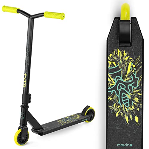 Movino Tyro Stunt Scooter Roller | Trick Scooter für Kinder | Freestyle Scooter | ABEC 9 | Kick Scooter für Kinder mit 100mm Rad | 6061 Aluminium Deck | Weight 2.89 kg (Neon) von Movino