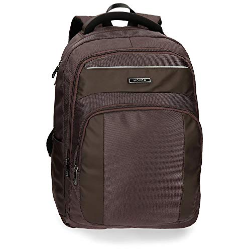 Movom Clark Anpassbarer Rucksack mit USB-Ausgang Braun 32x46x14,5 cms Polyester 17,3" 21.34L von MOVOM