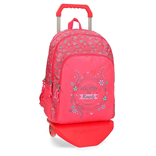 Movom Enjoy Doppelfach-Rucksack mit Trolley Rosa 33x44x13,5 cms Polyester 19.6L von MOVOM