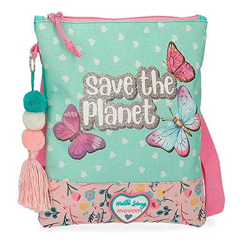 Movom Save the Planet Flache Umhängetasche Mehrfarbig 20x24 cms Recycelter Polyester Movom Save the Planet Flache Umhängetasche Mehrfarbig 20x24 cms Recycelter Polyester von MOVOM