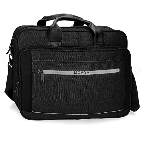 Movom Trimmed Laptoptasche, doppelt, anpassbar, 15,6 Zoll, Schwarz, 40 x 30 x 11 cm, Polyester, Schwarz, Laptoptasche mit Zwei anpassbaren Fächern Movom Trimmed Laptoptasche, doppelt, anpassbar, 15,6 Zoll, Schwarz, 40 x 30 x 11 cm, Polyester, Schwarz, Laptoptasche mit Zwei anpassbaren Fächern von MOVOM