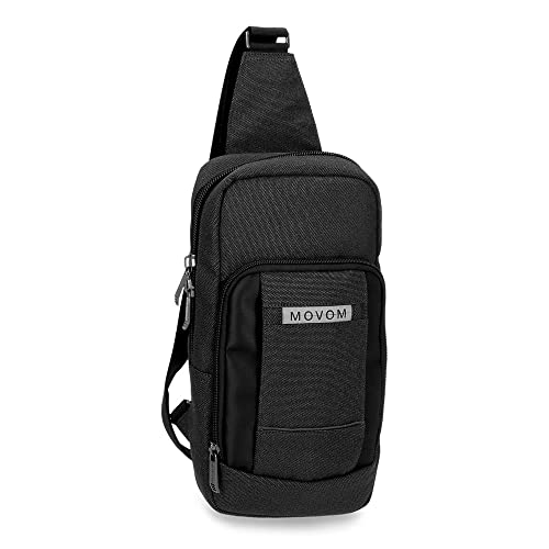 Movom Trimmed Umhängetasche, gekreuzt, Schwarz, 16 x 31 x 5,5 cm, Polyester, Schwarz, Umhängetasche Movom Trimmed Umhängetasche, gekreuzt, Schwarz, 16 x 31 x 5,5 cm, Polyester, Schwarz, Umhängetasche von MOVOM