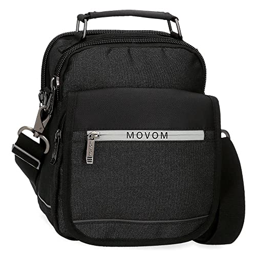 Movom Trimmed Umhängetasche, Zwei Fächer, Schwarz, 20 x 25 x 12 cm, Polyester, Schwarz, Umhängetasche, Zwei Fächer Movom Trimmed Umhängetasche, Zwei Fächer, Schwarz, 20 x 25 x 12 cm, Polyester, Schwarz, Umhängetasche, Zwei Fächer von MOVOM