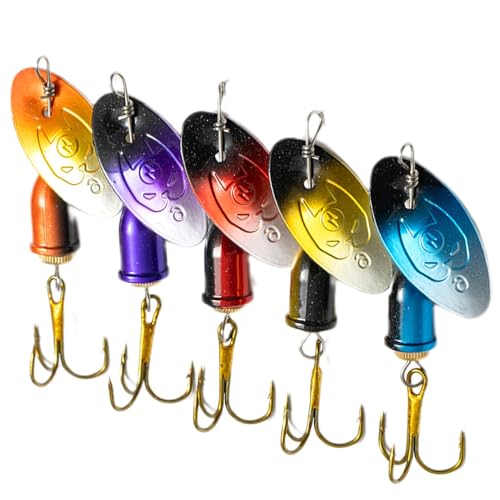 Bass-Swivel-Köder, Angelköder, Spinner-Köder - Buntes Pailletten-Hartmetall-Spinnerköder-Set | Angelköder Löffelköder, 360-Grad-Drehung Swimbait Jig-Köder für Süßwasser-Salzwasser Bass-Swivel-Köder, Angelköder, Spinner-Köder - Buntes Pailletten-Hartmetall-Spinnerköder-Set | Angelköder Löffelköder, 360-Grad-Drehung Swimbait Jig-Köder für Süßwasser-Salzwasser von Moxeupon