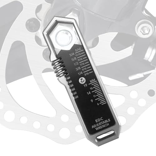 Moxeupon Verstellbarer Multitool-Schraubenschlüssel aus Edelstahl, Verstellbarer Mini-Schraubenschlüssel | Tragbarer Taschenschlüssel | Platzsparende Taschenwerkzeuge mit ergonomischem Design für von Moxeupon
