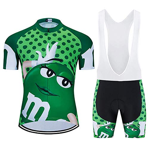 Herren Radtrikot Set, Atmungsaktiv Quick-Dry Kurzarm Radsport-Shirt +20D Gel Shorts von Moxilyn