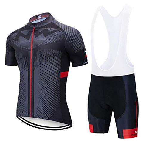 Moxilyn Fahrradtrikot Kurzarm Set für Herren Radtrikot T Shirt Radsport Radtrikot Set Fahrrad Trikot Kurzarm+Radhose mit 9D Gel,Ursprüngliche Gaze Radjacke und Radhose,Cycling Jersey Radtrikot von Moxilyn