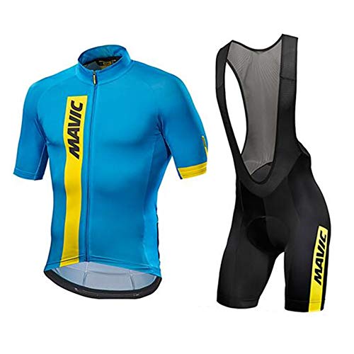 Moxilyn Fahrradtrikot Kurzarm Set für Herren Radtrikot T Shirt Radsport Radtrikot Set Fahrrad Trikot Kurzarm+Radhose mit 9D Gel,Ursprüngliche Gaze Radjacke und Radhose,Cycling Jersey Radtrikot von Moxilyn