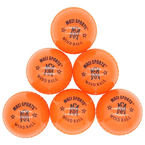 Mozi Sports Windball, weiche Cricketbälle, langlebig, realistische Sprungkraft und Schwung, Cricket-Windbälle für Indoor- und Outdoor-Coaching, Übungen, Garten und Strand, Orange Mozi Sports Windball, weiche Cricketbälle, langlebig, realistische Sprungkraft und Schwung, Cricket-Windbälle für Indoor- und Outdoor-Coaching, Übungen, Garten und Strand, Orange von Mozi Sports