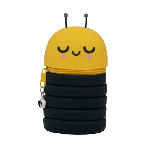 Mr. Wonderful Ausziehbares Silikon-Etui – Biene – mit Reißverschluss – Federmäppchen, bunt, Federmäppchen Mr. Wonderful Ausziehbares Silikon-Etui – Biene – mit Reißverschluss – Federmäppchen, bunt, Federmäppchen von Mr. Wonderful