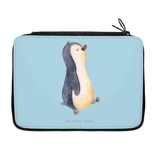 Mr. & Mrs. Panda Federmappe Pinguin marschieren - Geschenk, Einschulung, Stiftetasche, Kind, Pinguine, Federmappe Einschulung, Frühaufsteher, Stifte von Mr. & Mrs. Panda