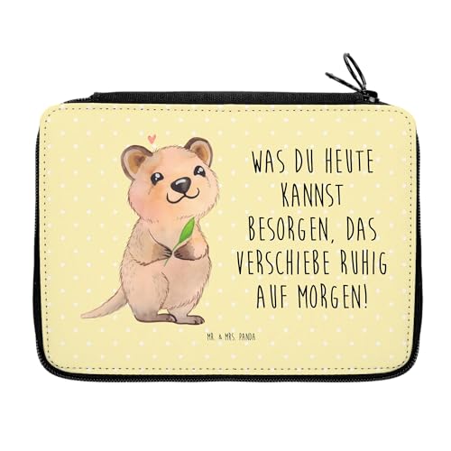 Mr. & Mrs. Panda Federmappe Quokka Happy - Geschenk, Verschieben, Tiermotive, Stifterolle, Tiere, Aufschieberitis, Schule, Schüler, Schülerin, Gute von Mr. & Mrs. Panda