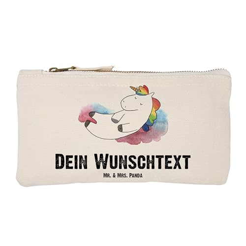 Mr. & Mrs. Panda Größe S Klein Personalisierte Schminktasche Einhorn Wolke 7 - Personalisierte Geschenke, Lächeln, Unicorn, Realität, Menschen, von Mr. & Mrs. Panda