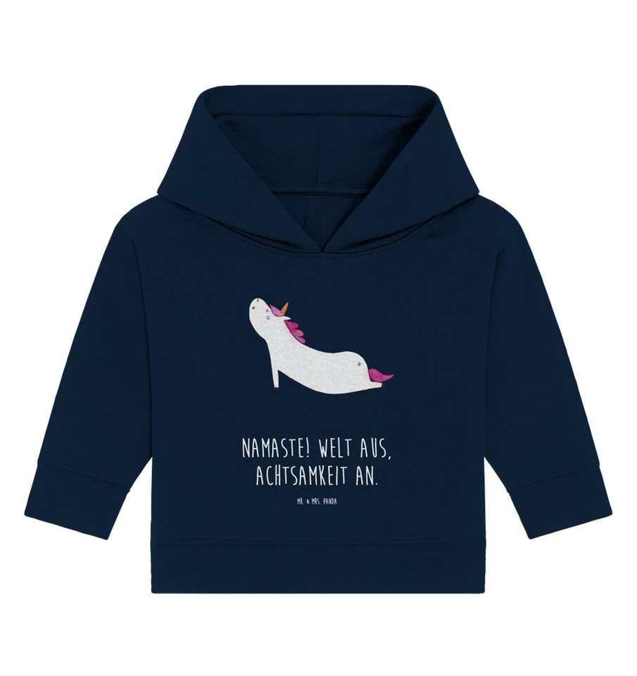 Mr. & Mrs. Panda Hoodie 24. - 36. Monat Einhorn Yoga - French Navy - Geschenk, Pegasus, Baby (1-tlg) von Mr. & Mrs. Panda