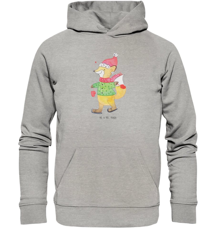 Mr. & Mrs. Panda Hoodie Fuchs Schlittschuhe Größe XXL - Heather Grey - Geschenk, Männer Kapu (1-tlg) Sehr weich von Mr. & Mrs. Panda