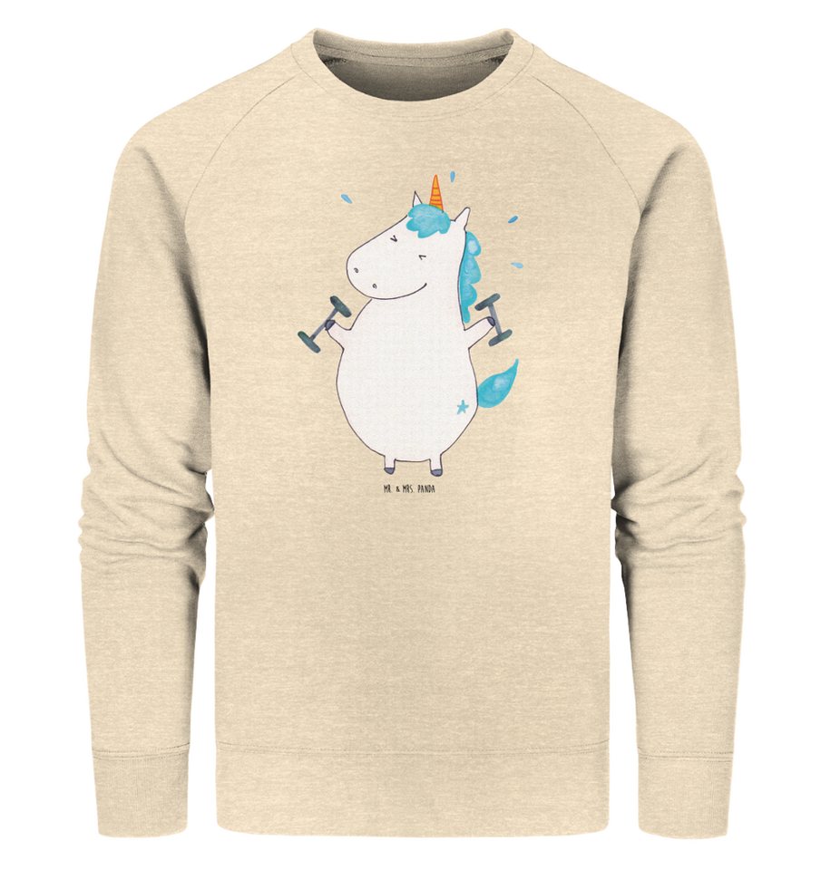 Mr. & Mrs. Panda Longpullover Größe M Einhorn Fitness - Natural Raw - Geschenk, Unicorn, Unisex, Pu (1-tlg) von Mr. & Mrs. Panda