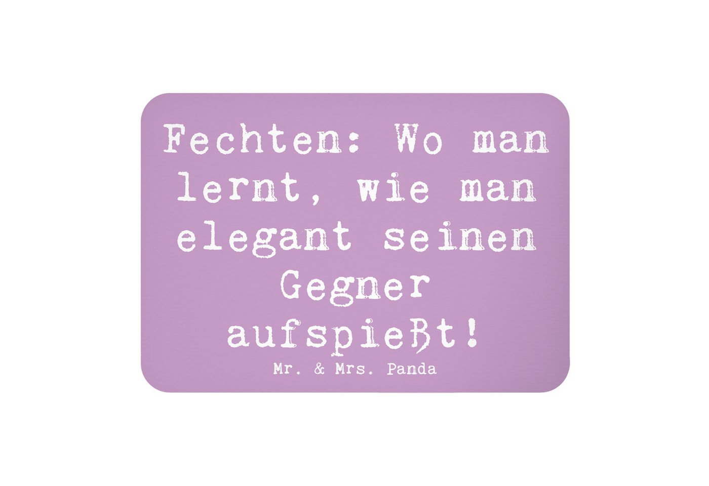 Mr. & Mrs. Panda Magnet Spruch Fechten Eleganz - Lavendeltraum - Geschenk, Präzision, Fechtsp (1-St), Supermagnetisch von Mr. & Mrs. Panda