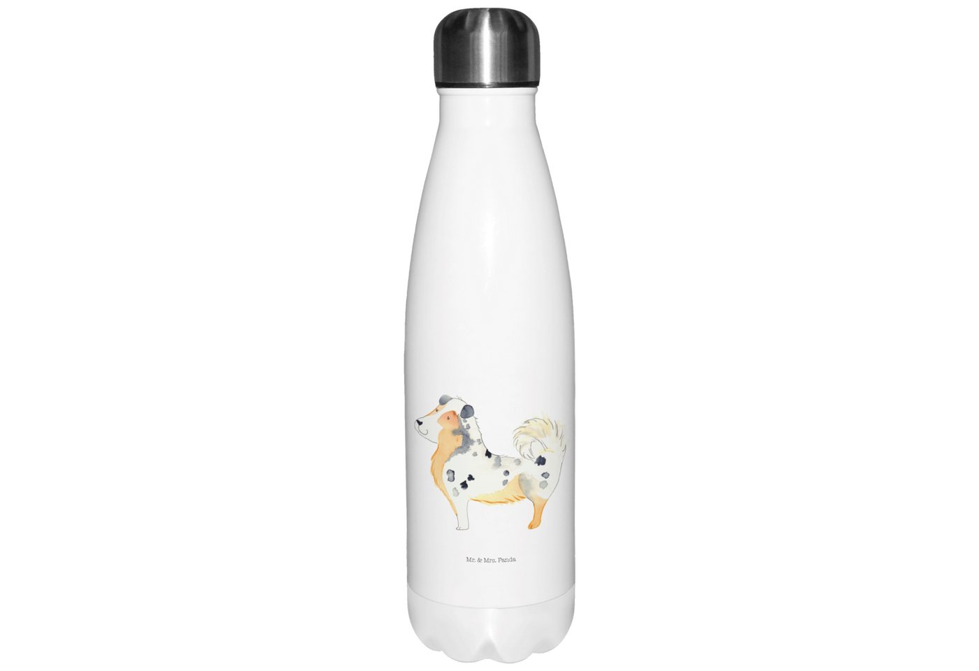 Mr. & Mrs. Panda Thermoflasche Hund Australien Shepherd - Weiß - Geschenk, Hundebesitzer, Haustier, Stilvoll von Mr. & Mrs. Panda