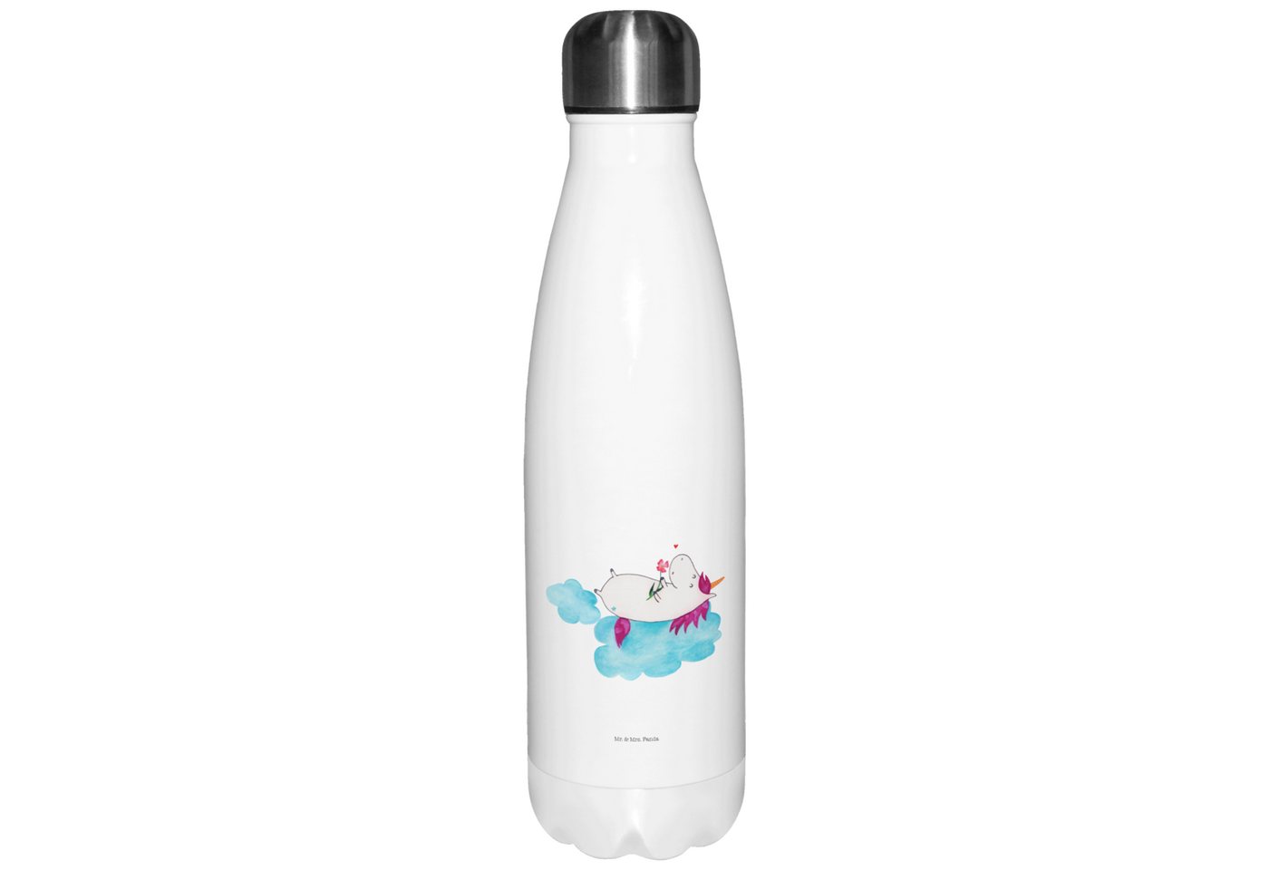 Mr. & Mrs. Panda Thermoflasche Einhorn Verliebt - Weiß - Geschenk, Thermos, Einhörner, Trinkflasche, Liebevolle Designs von Mr. & Mrs. Panda