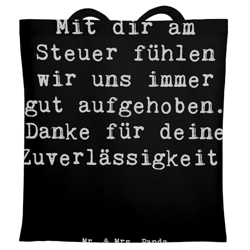 Mr. & Mrs. Panda Tragetasche Busfahrer Sicherheit - Geschenk, gut aufgehoben, Geschenke, Held hinter dem Lenkrad, Dankeschön, Bedanken, Beuteltasche, von Mr. & Mrs. Panda