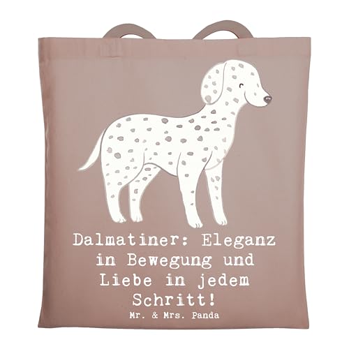 Mr. & Mrs. Panda Tragetasche Dalmatiner Charme - Geschenk, Bewegung, Hund, Einkaufstüte, liebevolles Wesen, Herzenseroberer, Stofftasche, von Mr. & Mrs. Panda