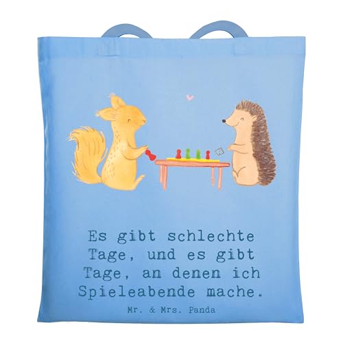 Mr. & Mrs. Panda Tragetasche Eichhörnchen Gesellschaftsspiele - Geschenk, Strandtasche, Jutebeutel, Spieleabend, Stoffbeutel, Spielen, Badetasche, von Mr. & Mrs. Panda