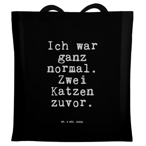 Mr. & Mrs. Panda Tragetasche Ich war ganz normal - Geschenk, witzig, Zitate, Spruch Sprüche Weisheiten Zitate Lustig Weisheit Worte, Spruch von Mr. & Mrs. Panda