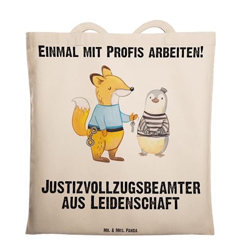 Mr. & Mrs. Panda Tragetasche Justizvollzugsbeamter Leidenschaft - Geschenk, Verbrecher, Schenken, Gefängnis, Gefängniswärter, Kollegin, Beutel, von Mr. & Mrs. Panda